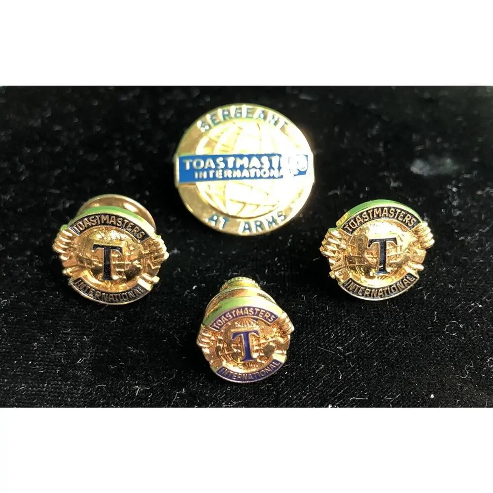 Lot 4 Toastmasters International Pins Lapel Pocket Hat Sergeant At Arms